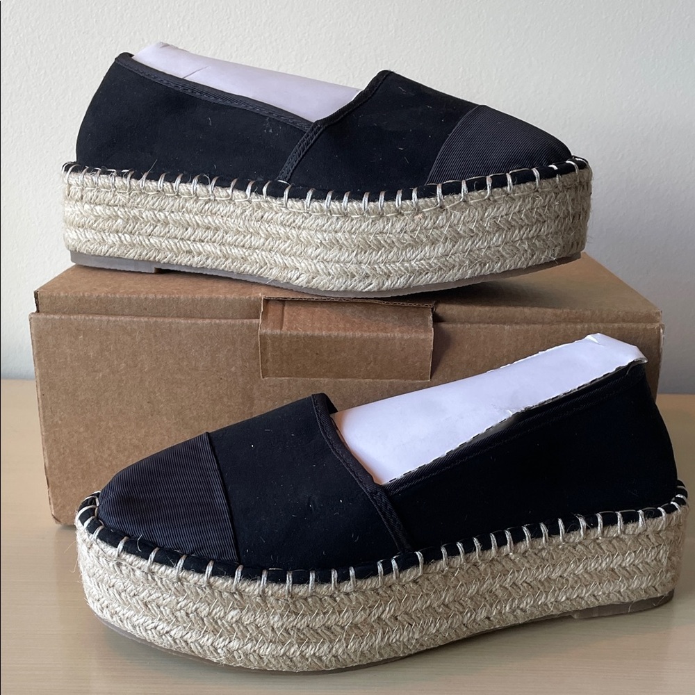ASOS Black Platform Espadrilles- New in Box